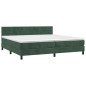 vidaXL Boxspringbett mit Matratze & LED Dunkelgrün 200x200 cm Samt vidaXL Boxspringbett mit Matratze & LED Dunkelgrün 200x200 cm Samt