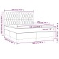 vidaXL Boxspringbett mit Matratze & LED Dunkelgrün 180x200 cm Samt vidaXL Boxspringbett mit Matratze & LED Dunkelgrün 180x200 cm Samt