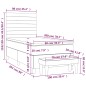 vidaXL Boxspringbett mit Matratze Creme 90x200 cm Stoff vidaXL Boxspringbett mit Matratze Creme 90x200 cm Stoff