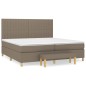 vidaXL Boxspringbett mit Matratze Taupe 200x200 cm Stoff vidaXL Boxspringbett mit Matratze Taupe 200x200 cm Stoff