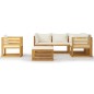 vidaXL 8-tlg. Garten-Lounge-Set mit Auflagen Creme Massivholz Akazie vidaXL 8-tlg. Garten-Lounge-Set mit Auflagen Creme Massivholz Akazie