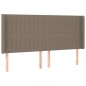vidaXL Boxspringbett mit Matratze & LED Taupe 200x200 cm Stoff vidaXL Boxspringbett mit Matratze & LED Taupe 200x200 cm Stoff
