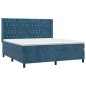 vidaXL Boxspringbett mit Matratze & LED Dunkelblau 180x200 cm Samt vidaXL Boxspringbett mit Matratze & LED Dunkelblau 180x200 cm Samt