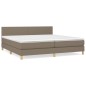 vidaXL Boxspringbett mit Matratze Taupe 200x200 cm Stoff vidaXL Boxspringbett mit Matratze Taupe 200x200 cm Stoff