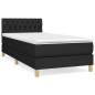 vidaXL Boxspringbett mit Matratze Schwarz 80x200 cm Stoff vidaXL Boxspringbett mit Matratze Schwarz 80x200 cm Stoff