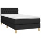 vidaXL Boxspringbett mit Matratze Schwarz 80x200 cm Stoff vidaXL Boxspringbett mit Matratze Schwarz 80x200 cm Stoff