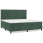 vidaXL Boxspringbett mit Matratze Dunkelgrün 200x200 cm Samt vidaXL Boxspringbett mit Matratze Dunkelgrün 200x200 cm Samt