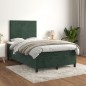 vidaXL Boxspringbett mit Matratze Dunkelgrün 120x200 cm Samt vidaXL Boxspringbett mit Matratze Dunkelgrün 120x200 cm Samt