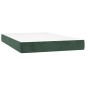vidaXL Boxspringbett mit Matratze Dunkelgrün 120x200 cm Samt vidaXL Boxspringbett mit Matratze Dunkelgrün 120x200 cm Samt