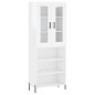 Highboard Hochglanz-Weiß 69,5x34x180 cm Holzwerkstoff Highboard Hochglanz-Weiß 69,5x34x180 cm Holzwerkstoff