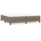 vidaXL Boxspringbett mit Matratze Taupe 200x200 cm Stoff vidaXL Boxspringbett mit Matratze Taupe 200x200 cm Stoff