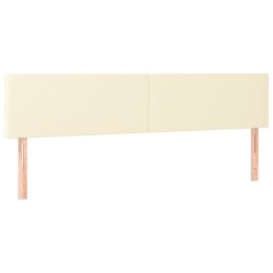 vidaXL Kopfteile 2 Stk. Creme 80x5x78/88 cm Kunstleder