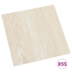 vidaXL PVC-Fliesen Selbstklebend 55 Stk. 5,11 m² Beige