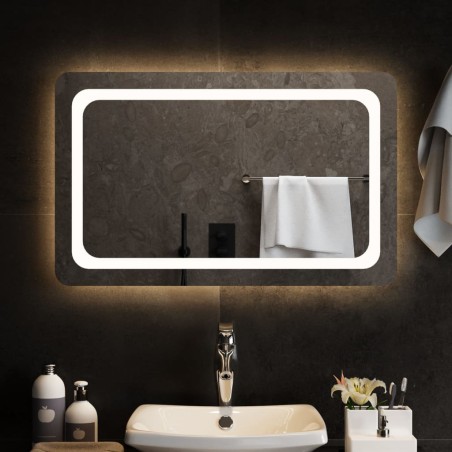 vidaXL LED-Badspiegel 80x50 cm