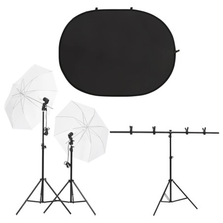 vidaXL Fotostudio-Set mit Leuchten und Hintergrund