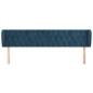 vidaXL Kopfteil mit Ohren Dunkelblau 183x23x78/88 cm Samt vidaXL Kopfteil mit Ohren Dunkelblau 183x23x78/88 cm Samt