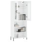 Highboard Hochglanz-Weiß 69,5x34x180 cm Holzwerkstoff Highboard Hochglanz-Weiß 69,5x34x180 cm Holzwerkstoff