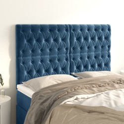 vidaXL Kopfteile 4 Stk. Dunkelblau 72x5x78/88 cm Samt