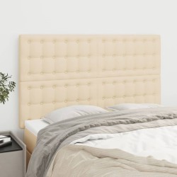 vidaXL Kopfteile 4 Stk. Creme 72x5x78/88 cm Stoff