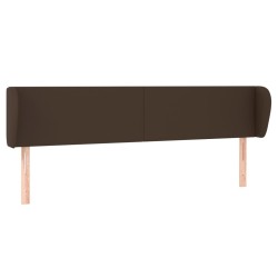 vidaXL Kopfteil mit Ohren Braun 163x23x78/88 cm Kunstleder