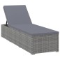 3-tlg. Garten-Sonnenliegen mit Teetisch Poly Rattan Grau 3-tlg. Garten-Sonnenliegen mit Teetisch Poly Rattan Grau