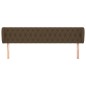 vidaXL Kopfteil mit Ohren Dunkelbraun 183x23x78/88 cm Stoff