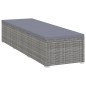 3-tlg. Garten-Sonnenliegen mit Teetisch Poly Rattan Grau 3-tlg. Garten-Sonnenliegen mit Teetisch Poly Rattan Grau