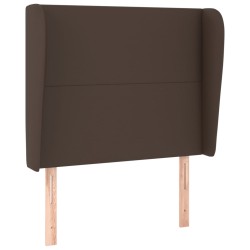 vidaXL Kopfteil mit Ohren Braun 83x23x118/128 cm Kunstleder