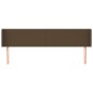 vidaXL Kopfteil mit Ohren Dunkelbraun 183x16x78/88 cm Stoff