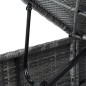 3-tlg. Garten-Sonnenliegen mit Teetisch Poly Rattan Grau 3-tlg. Garten-Sonnenliegen mit Teetisch Poly Rattan Grau