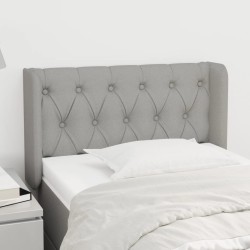 vidaXL Kopfteil mit Ohren Hellgrau 83x16x78/88 cm Stoff