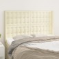 vidaXL Kopfteil mit Ohren Creme 147x16x118/128 cm Kunstleder vidaXL Kopfteil mit Ohren Creme 147x16x118/128 cm Kunstleder
