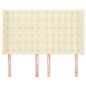 vidaXL Kopfteil mit Ohren Creme 147x16x118/128 cm Kunstleder vidaXL Kopfteil mit Ohren Creme 147x16x118/128 cm Kunstleder