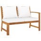 6-tlg. Garten-Lounge-Set mit Auflagen Creme Massivholz Akazie 6-tlg. Garten-Lounge-Set mit Auflagen Creme Massivholz Akazie