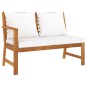 6-tlg. Garten-Lounge-Set mit Auflagen Creme Massivholz Akazie 6-tlg. Garten-Lounge-Set mit Auflagen Creme Massivholz Akazie