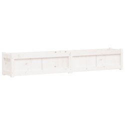 vidaXL Pflanzkübel Weiß 180x31x31 cm Massivholz Kiefer