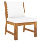 6-tlg. Garten-Lounge-Set mit Auflagen Creme Massivholz Akazie 6-tlg. Garten-Lounge-Set mit Auflagen Creme Massivholz Akazie