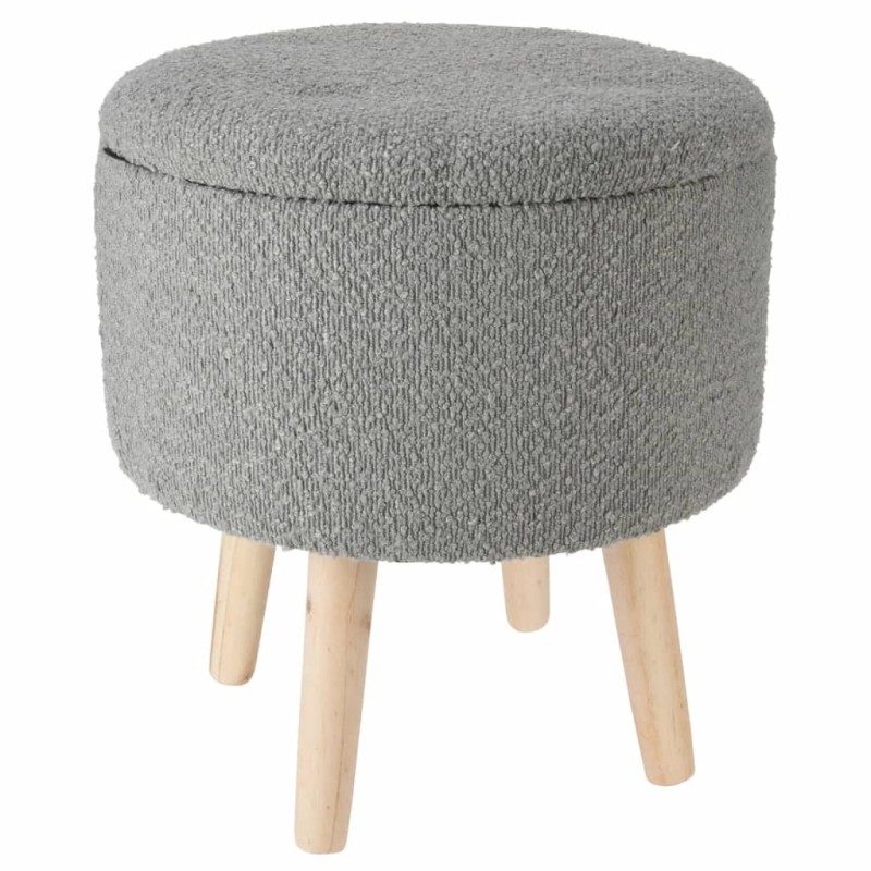 Home&Styling Hocker mit Stauraum Ø35x40 cm Hellgrau Home&Styling Hocker mit Stauraum Ø35x40 cm Hellgrau
