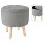 Home&Styling Hocker mit Stauraum Ø35x40 cm Hellgrau Home&Styling Hocker mit Stauraum Ø35x40 cm Hellgrau