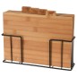 Excellent Houseware 5-tlg. Schneidebrett-Set mit Halter Bambus Excellent Houseware 5-tlg. Schneidebrett-Set mit Halter Bambus