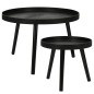 Home&Styling 2-tlg. Beistelltisch-Set Rund Schwarz Home&Styling 2-tlg. Beistelltisch-Set Rund Schwarz