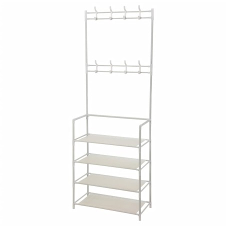 Storage solutions Kleiderständer mit 4 Ablagen 60x26x155 cm Weiß