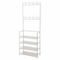 Storage solutions Kleiderständer mit 4 Ablagen 60x26x155 cm Weiß Storage solutions Kleiderständer mit 4 Ablagen 60x26x155 cm Weiß