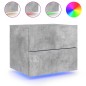 vidaXL Wand-Nachttische mit LED-Leuchten 2 Stk. Betongrau vidaXL Wand-Nachttische mit LED-Leuchten 2 Stk. Betongrau