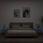 vidaXL Wand-Nachttische mit LED-Leuchten 2 Stk. Betongrau vidaXL Wand-Nachttische mit LED-Leuchten 2 Stk. Betongrau