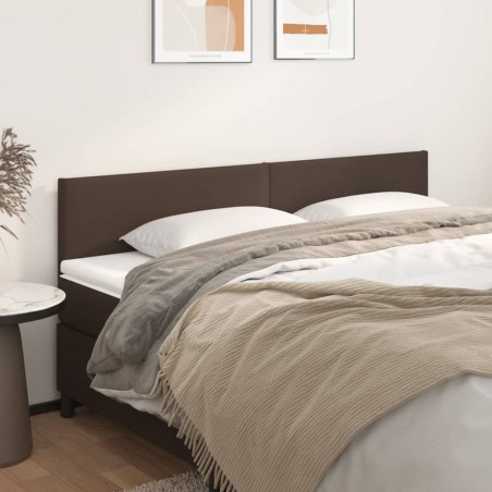 vidaXL Kopfteile 2 Stk. Braun 80x5x78/88 cm Kunstleder