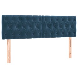 vidaXL Kopfteile 2 Stk. Dunkelblau 72x7x78/88 cm Samt