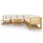 vidaXL 9-tlg. Garten-Lounge-Set mit Auflagen Creme Massivholz Akazie vidaXL 9-tlg. Garten-Lounge-Set mit Auflagen Creme Massivholz Akazie