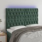 vidaXL LED Kopfteil Dunkelgrün 160x7x118/128 cm Samt vidaXL LED Kopfteil Dunkelgrün 160x7x118/128 cm Samt
