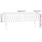 vidaXL LED Kopfteil Dunkelbraun 183x16x78/88 cm Stoff